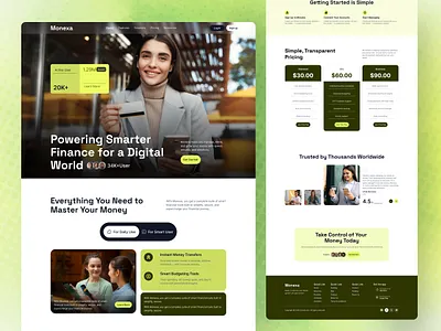 Fintech Website Landing Page UI bank card banking card crypto designer digital bank finance app finance website fintech home page landing page mobile banking money online payment payment product designer