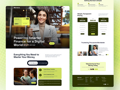 Fintech Website Landing Page UI bank card banking card crypto designer digital bank finance app finance website fintech home page landing page mobile banking money online payment payment product designer