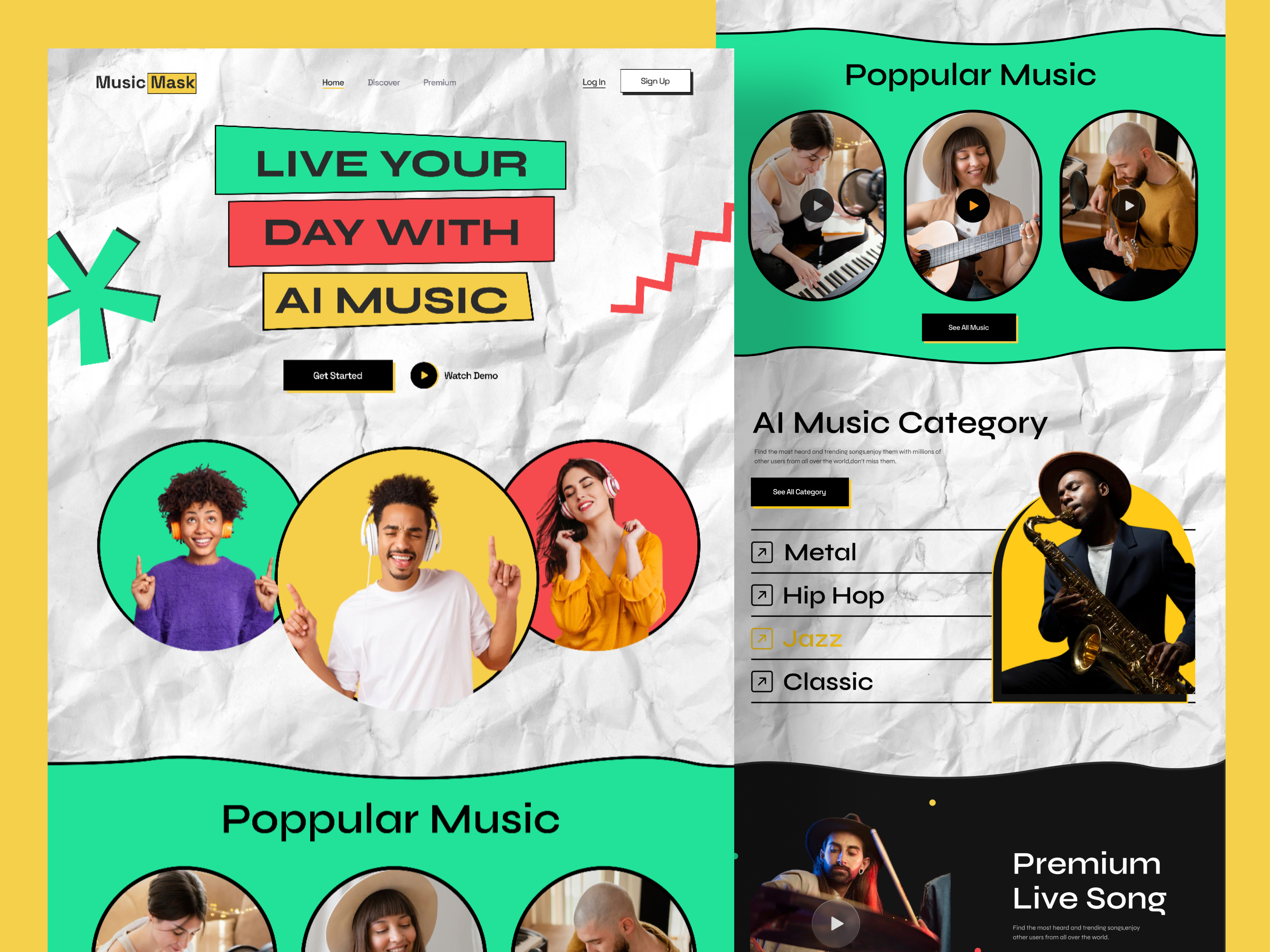 AI Tool Landing Page ai landing page ai lyrics generator ai music generator ai music generator landing page ai music generator website ai startup ai tool ai tool landing page ai tools ai tools landing page ai tools website ai voice generator ai website design saas saas landing page template for ai trendy website web design website website ui