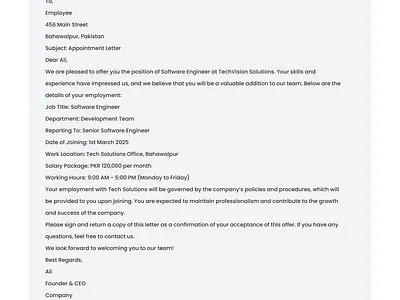 Letter Template business letter clean design letter design minimal modern newsletter design ui ui design