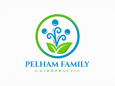 Chiropractic by Pelham Family abstract chiropractic family graphic design leaves logo organic vector