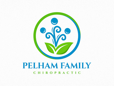 Chiropractic by Pelham Family abstract chiropractic family graphic design leaves logo organic vector