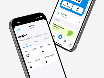 Overleap — Mobile Analytics UI analytics app clean dashboard design insights metrics miniapp minimal paywall premium productdesign stats telegram ui ux