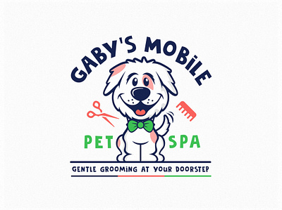 Pet Spa abstract animal dog graphic design grooming logo pet spa vector