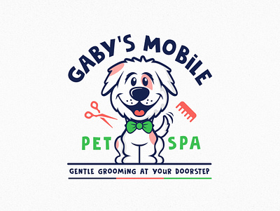 Pet Spa abstract animal dog graphic design grooming logo pet spa vector