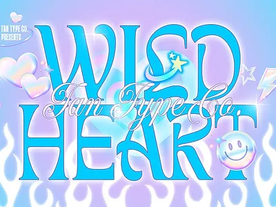 TAN - WILD HEART display font display serif retro font serif display tan wild heart y2k