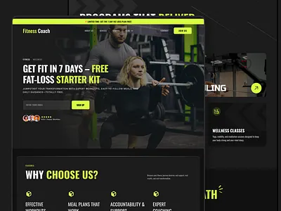 Converstion Based Fitness Website best ui best website design fitness fitness website gym website ui website