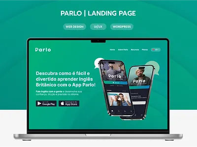 Landing Page | Parlo app landingpage ui webdesign website wordpress