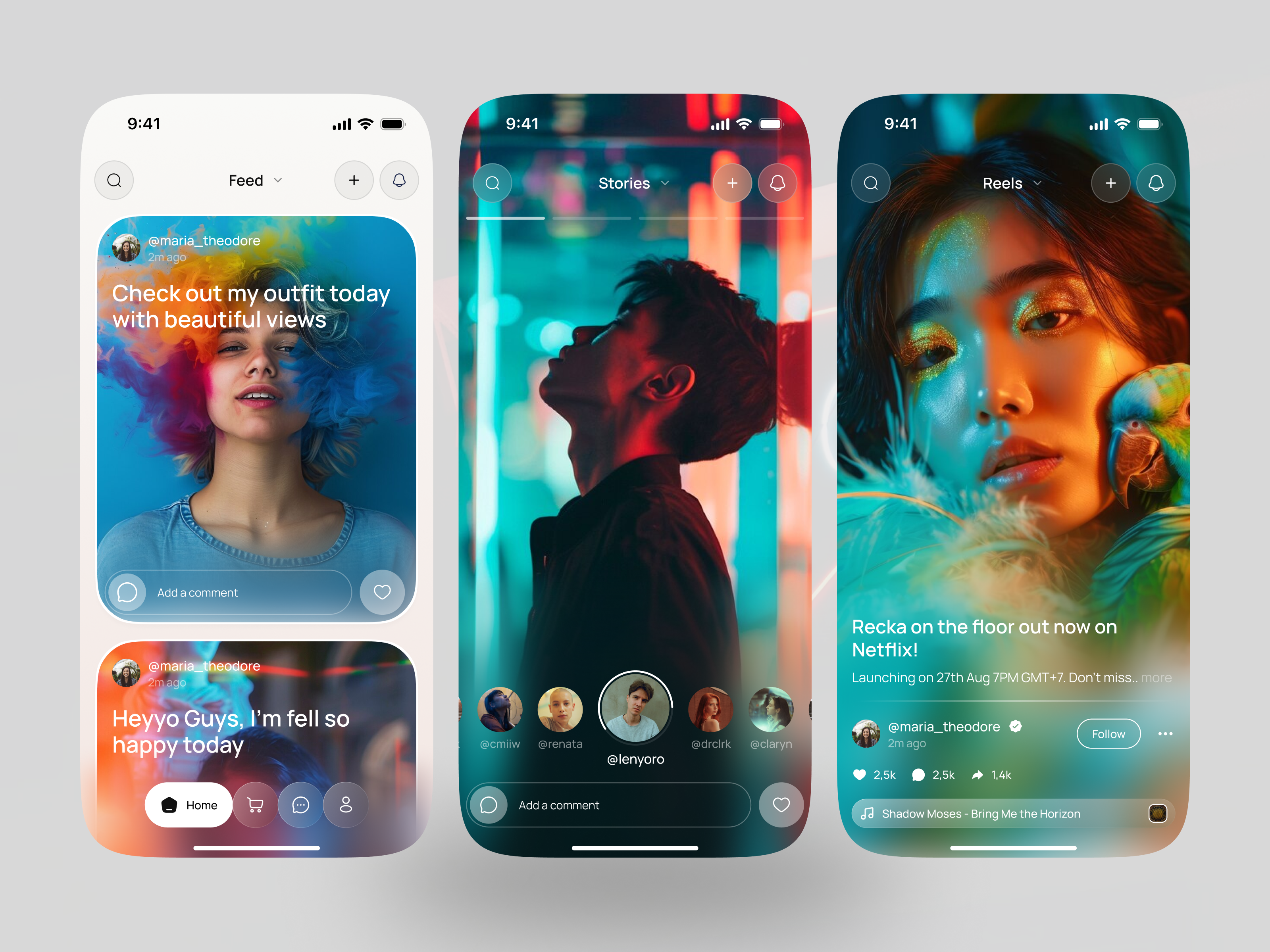 Social Media App Design app app design app redesign awe community ios mobile app social media