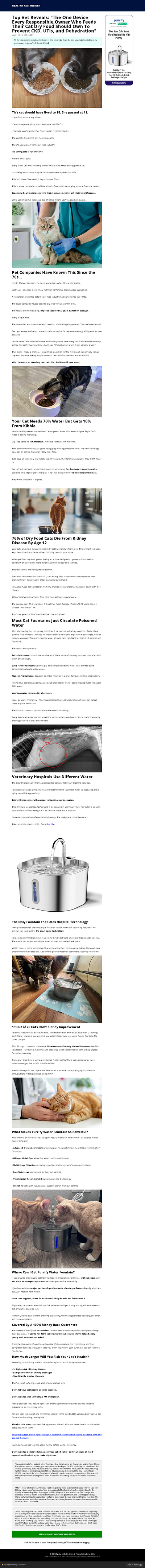 Purrify Water Fountain In Gempages Funnel advertorial page gempageg funnel gempages gempages advertorial page gempages template purrify purrify on gempages ready advertorial page sales page
