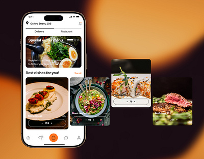 Дизайн мобильного приложения доставки еды | Julia Gerka design design concept ecommerce food delivery app mobile app mobile design ui user expirience user interfaces ux web design website веб дизайн дизайн интерфейсов дизайн мобильного приложение мобильный дизайн