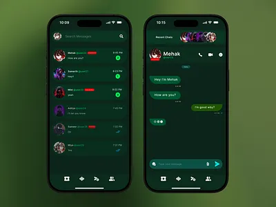 Direct Messages for a Gaming community app #dailyui community dailyui direct messages dm gaming ui