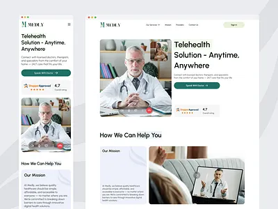 Telemedicine - Responsive Landing page branding clean consalting design doctors online footer healthcare how it works illustration landing page logo medicine navigation pricing responsive telehealth telemedicine ui ux web
