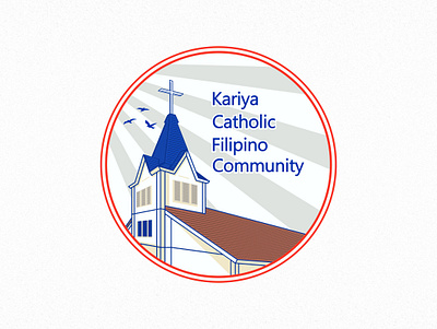 Kariya Catholic Filipino Community abstract cathedral catholic church community cross filipino graphic design kariya logo vector
