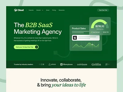 B2B SaaS Marketing Agency Website b2b b2c dashboard design agency framer landing page marketing agency najmul nocode popular shot product saas saas website revamp shopify visual design web design webflow website