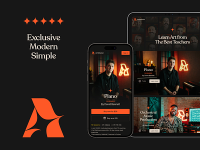 Artmaster: music learning platform branding learning logo music platform ui website