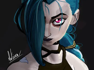 Jinx arcane illustration jinx photoshop
