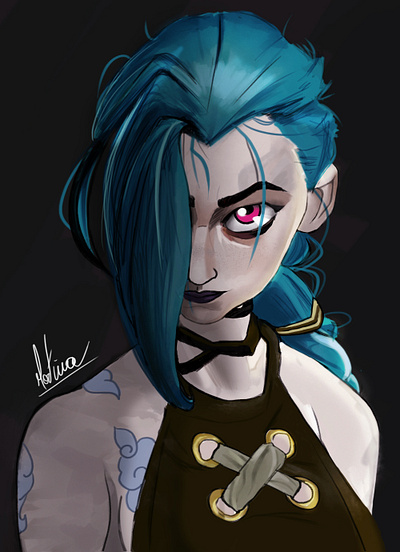 Jinx arcane illustration jinx photoshop