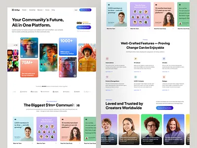 Social Media Platform Website Unifyo ai website app landing page community community platform design landing page saas saas website social media web web design website website redesign