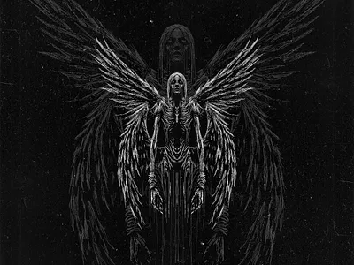 ANGEL OF SORROW angel darkart graphic design illustration metal symbol t shirt