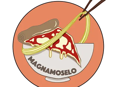 MAGNAMOSELO - Logo design illustrator logo design logo pizza photoshop restaurant