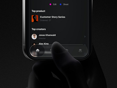 Glassmorphic Bottom Nav app clean dark glass glassmorphic ios new skeumorphic ui ux visual design