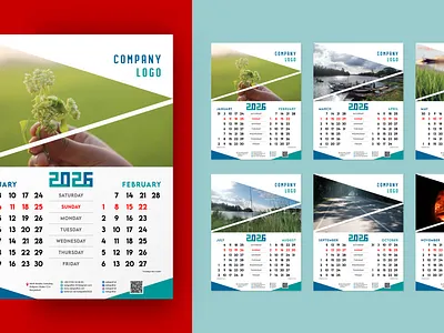 Wall Calendar Template Design for New Year 2026 2026 2026 calendar template calendar calendar 2026 calendar design calendar design 2026 editable dates eidtable calendar prinrable design print ready calendar wall calander 2026 wall calendar