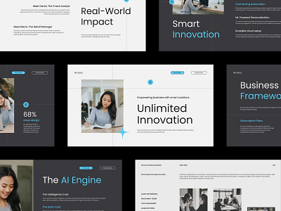 AI Vora Innovation Pitch Deck blue