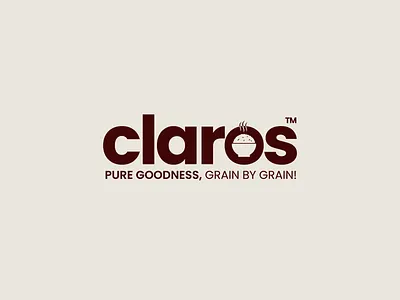Claros - Rice brand Logo brand identity branding branding identity design font graphic design illustration logo logo design rice typography