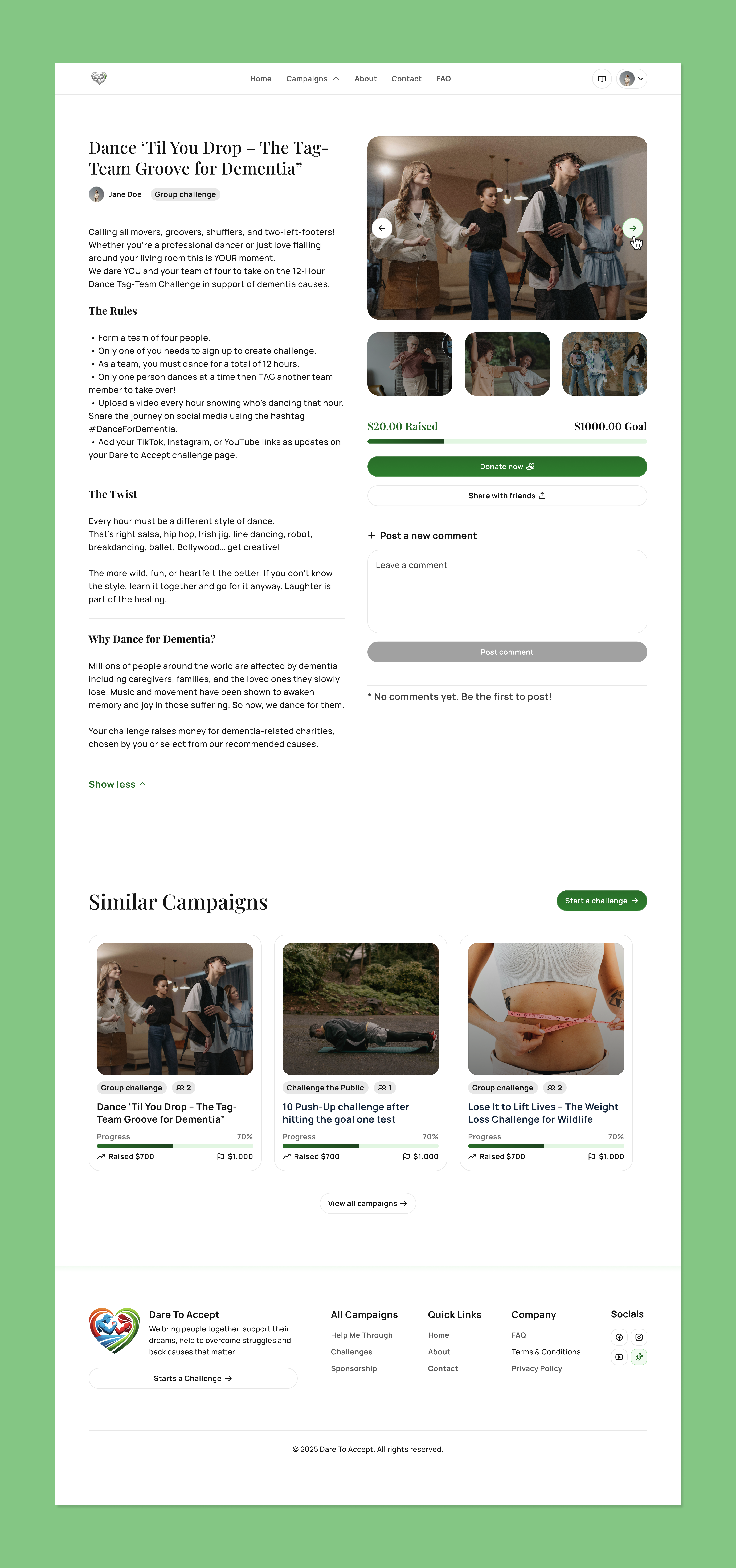 Charity & Donations Project | Fundraising | Blog Post | Article blog blog article blog post campaign carousel charity website comment section donations figma figma design fundraising landing page non profit progress bar ui ux web design website design