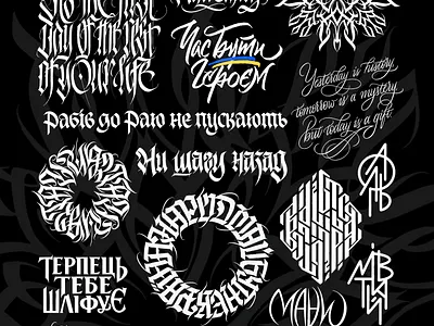 Tattoo Collection 2 branding calligraphy lettering logotype tattoo typography