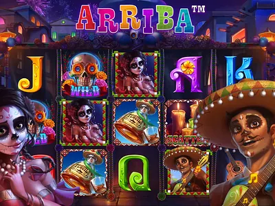 Game Art & Design – Slot Machine Arriba animation art for games casino casino slots character design digital art entertainment gambling game art game design game designers game dev gaming gaming industry graphic design igaming online slots slot slot design slot machines