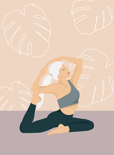 Yoga graphic design illustration poster vector yoga