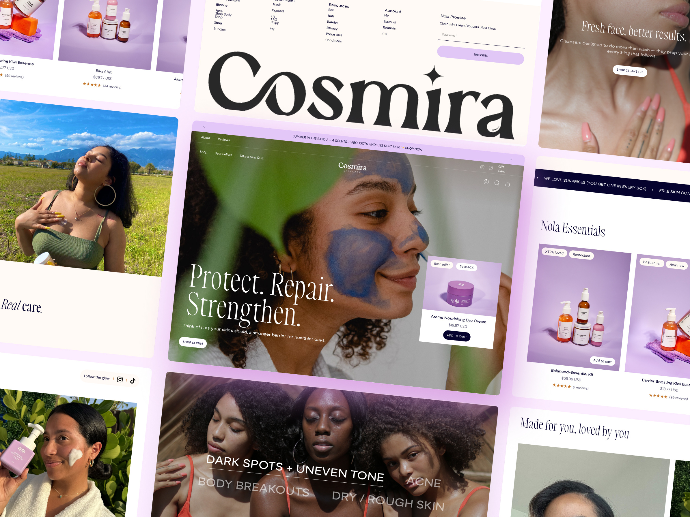 Example of Shopify Website Design for Beauty Products