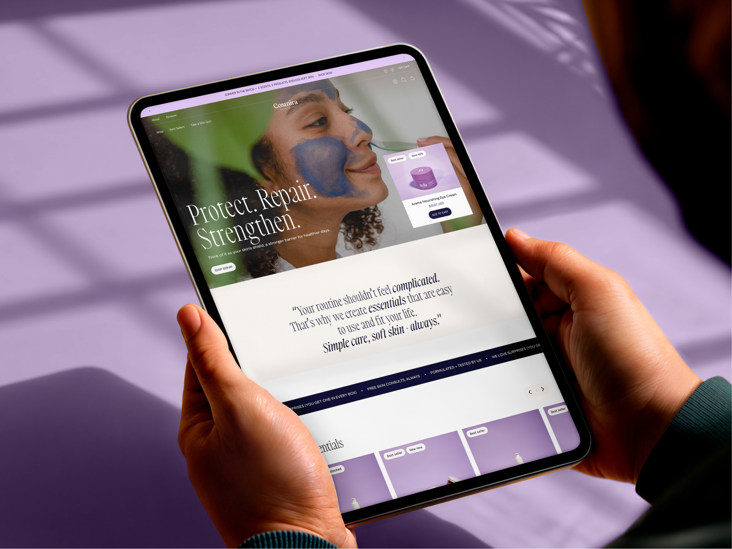 Example of Skincare Website Design