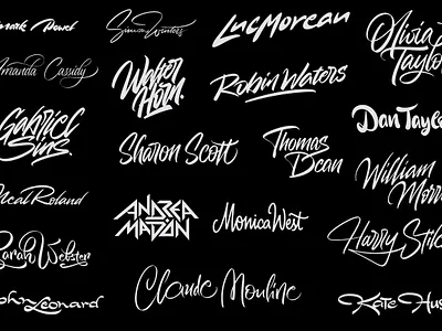 Personal logotype collection branding calligraphy design lettering logo logodesign logotype ty typography