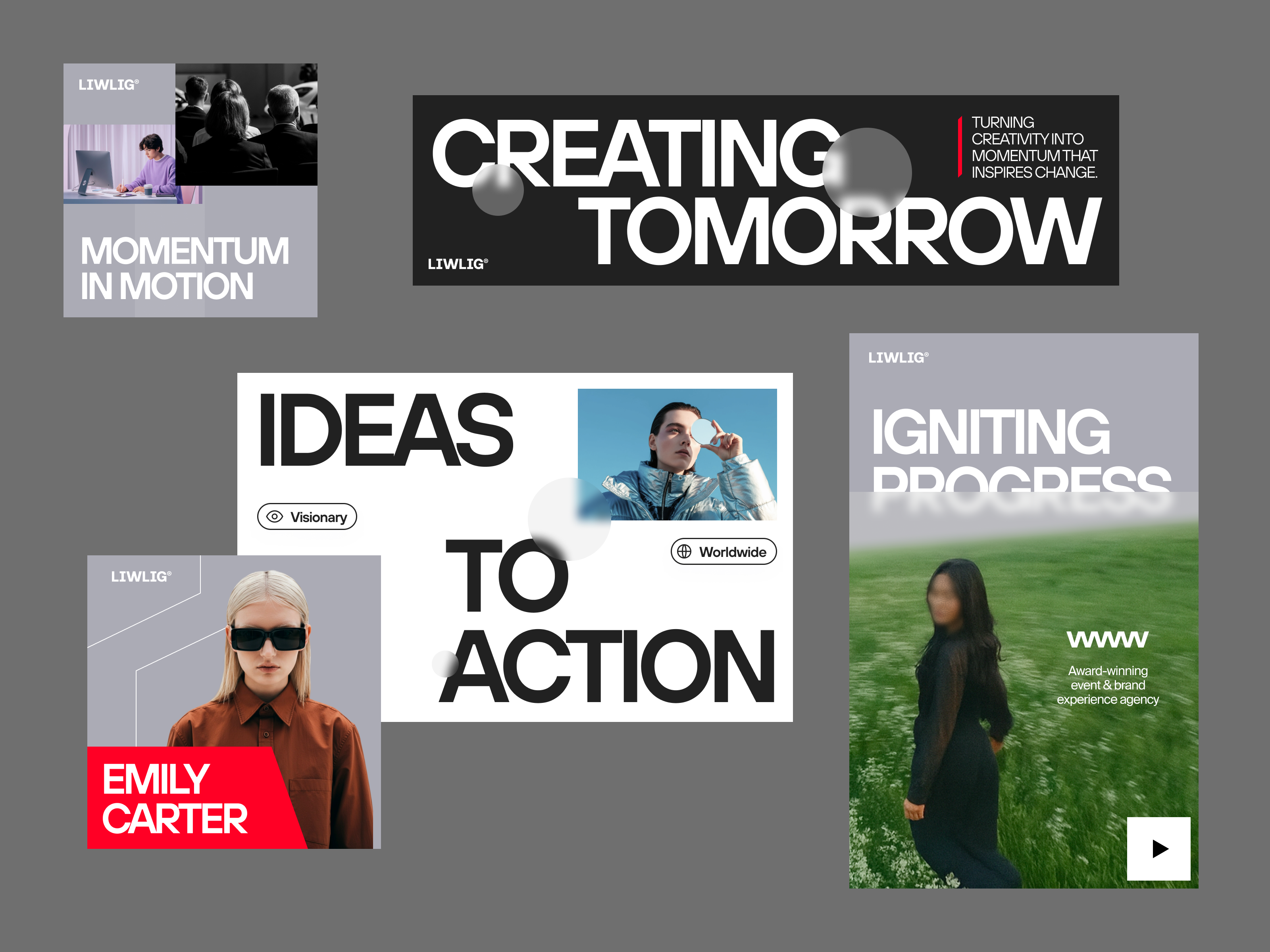 Example of Liwlig Event Agency Visual Identity