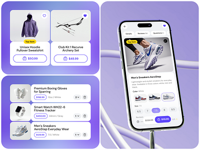 E-Commerce App UI Design – Sports Online Marketplace android app design cart design ecommerce app ecommerce design ecommerce ui interface ios marketplace app mobile app mobile app design mobile ui modern app design product design product page retail app shopping shopping app ui design ui ux