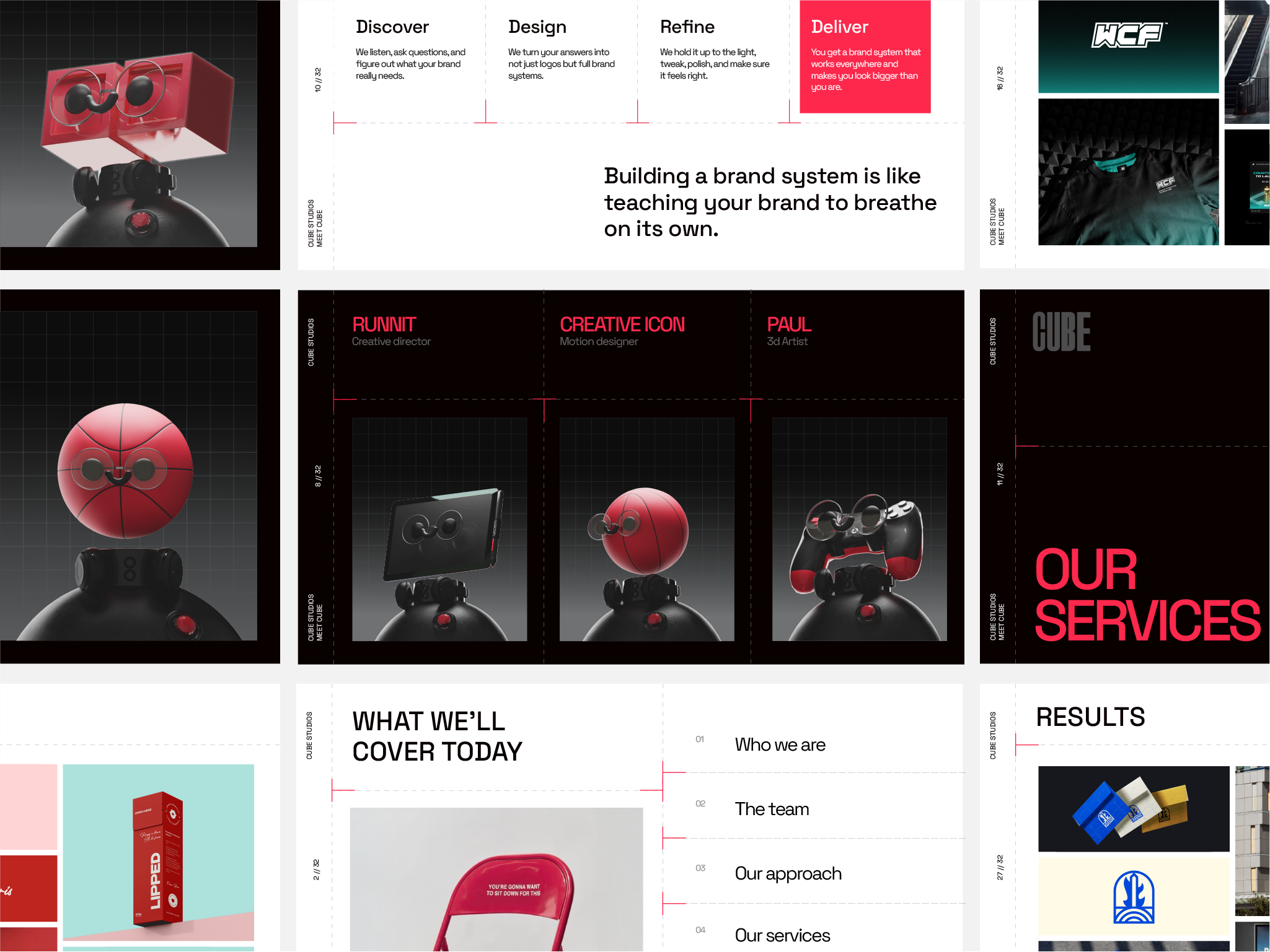 CUBE STUDIOS® - PITCHDECK 3d brand design brand guidelines brand identity branding layout pitch deck pitchdeck presentation visual identity