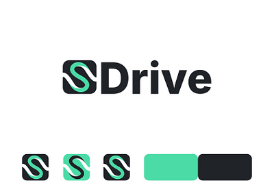 🚖 SDrive Branding app logo brand identity branding driver minial passengers s logo symbol taxi ui