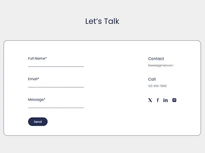 Contact Us behance business website contact form contact form ui contact page contact section contact us dribble flat design get in touch input field design landing page lets talk design ui ux design web design web ui website design
