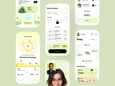 Healthcare App – Wellness app app design design health health app healthcare mobile mobile app nutrition ui ux wellness