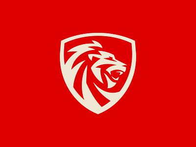 Modern Roaring Lion Shield Logo branding club design dynamic e sport futuristic game gaming graphic design guard lion logo minimalist modern roar shield sport vector wild