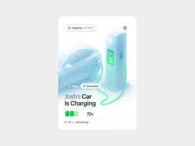 EV Charging Card app batteries battery car card charging clean ev ev charging interface minimal modal plug pop up ui user interface ux vehicles web web design