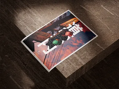 Red Light graphic design poster