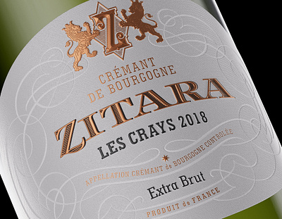 Zitara Cremant by the Labelmaker best wine label champagne design cremant design jordan jelev strategic branding the labelmaker wine branding wine label design wine packaging