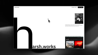 Personal Portfolio | Harsh.Works design framer framer development ui ux design web design website design