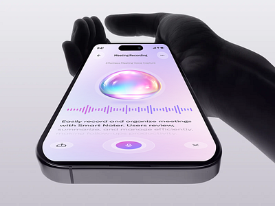 AI Smart note Mobile App ai ai app app app design crossplatform minimalist mobile mobile app mobile app design note note app product design productivity professional saas smart app speech to text startup ui voice