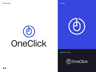 OneClick Logo Design branding clever click fast line logo logodesign logodesigner mark minimal modern mouse one online rebranding shopping simple startup store symbol