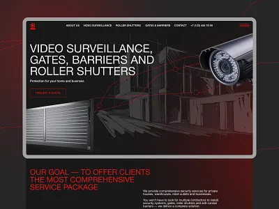 Corporate Website for Security Systems Company corporatewebsite design designinspiration digitalstudio figmadesign landingpage securitysystems ui uiux ux uxdesign votakdigital webdesign